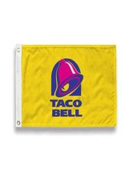 Taco Bell Flag Banner 3x5 FT 90x150cm Double Stitching 100D Polyester Festival Gift Indoor Outdoor Printed selling4300137