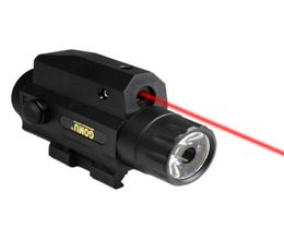 Tactical Camping ar15 laser torch flashlight with red laser sight combo gun flashlight7811006