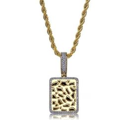 Factory Bottom Dog CZ Iced Out Necklace Cool US Pendant Necklace Hiphop Men Pendant Jewelry Bling Plate Accessory 67019019353364