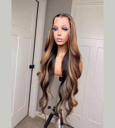 Pineapple Wave Highlight Human 360 Lace Wig 40039039 With Baby Hair Luxury Peluca De Cabello Humano Lacefront Wigs89239708239045