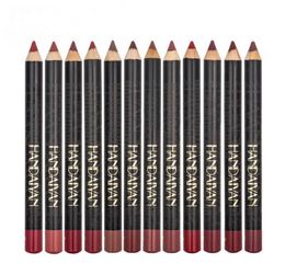Handaiyan Matte lipstick lip liner Pen Set 12 Colour Lips Makeup Kit Non Stick Cup Easy to Wear Natural Pencil6451144