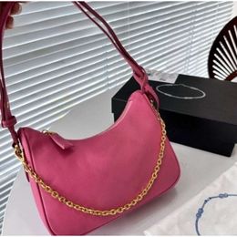 Pra Woman Straw Bags Nylon Shoulder Bags Hobos Handbags Chain Purses Designer Crossbody Baguettes Lady Small Totes 7403 5137 3268