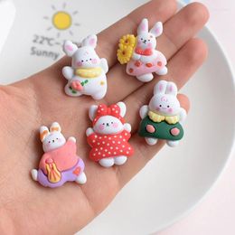 Decorative Figurines 20Pcs Cartoon Kawaii Flatback Resin Cabochon For Phone Case Decoration Scrapbooking Craft DIY Hair Bows