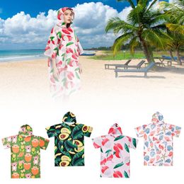 Towel Surf Poncho Changing With Pocket Highly Absorbent Robe Soft Wetsuit Easy To Wear