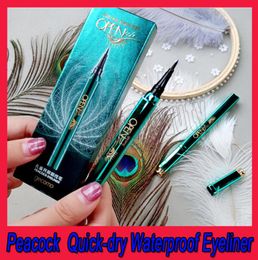 Peacock Eyeliner Pencil Liquid eye liner Waterproof Antisweat Lasting not dizzy Longwear Luxury eyeliner Cool black2384176