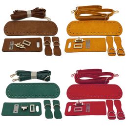 Handmade Leather Bag Strap Handbag Woven Set High Quality Bag Bottoms With Hardware Accessories for DIY Shoulder Handbag 240426