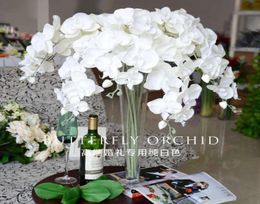 Fake Orchid Flowers 10pcslot Phalaenopsis Orchids Butterfly Fake Moth Orchids for Wedding Decorative Artificial Flowers2922887