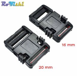 100pcslot 58quot 34quot Plastic Side Release Buckles For Paracord Survival Bracelets Black Webbing 16mm 20mm4242301