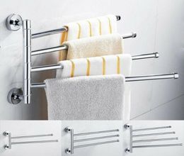 Towel Bar Stainless Steel Rotating Bathroom Towel Rack Kitchen Wallmounted Accessory Polished Rack Hardware Holder3848566