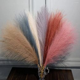 Decorative Flowers 1 PCS Fluffy DIY Pampas Grass Simple Artificial Reed Elegant Fashion Simulation Flower For Wedding Party