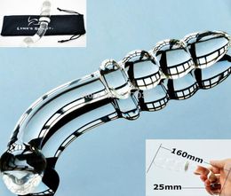 w1031 Pyrex glass dildo fake penis crystal anal beads butt plug prostate massager gspot female masturbation Sex toys for women me8049757