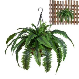 Decorative Flowers Artificial Ferns For Outdoors Fake Hang Seaweed Plant Large UV Resistant Silk Faux