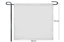 3 Layers White Banner Flags Triple Ply With Black Shading Cloth Heat Transfer Double Sides Blank Sublimation Garden Flag 100 Poly7071221