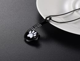 LkJ9926 Paw Hook Shape Pet Cremation Necklace Hold Loved Dog Cat Ashes Keepsake Stainless Steel Jewelry with Funnel1093373