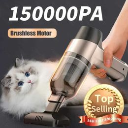 Vacuum Cleaners 150000PA electric wireless car vacuum cleaner mini portable handheld household appliance cleaning machine keyboard Q240506