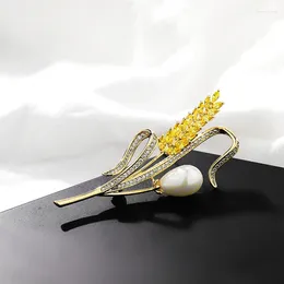 Brooches High-end Wheat Ear Corsage Brooch Summer Plant Pin Ladies Suit Jacket Jewellery Accessories