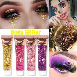 Body Glitter Glitter Shiny Body Painting Eye Shadow Eye Glitter Gel Nail Hair Body Face Sequins Gel Gold Silver Makeup Party Festival DIY/Art d240503