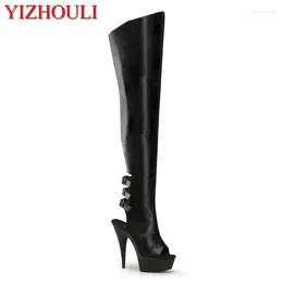 Dance Shoes Summer Sale Women Nightclub Boots 15 Cm High Heels Belt Buckle