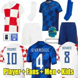 Croatia Soccer Jersey 2024 Euro Cup New 2024 Croatie National Team 24 25 Football Shirt Men Kids Kit Set Home White Away Blue Men Uniform MODRIC KOVACIC PASALIC PERISIC