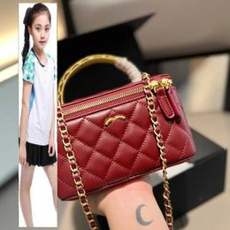 Kids Bags Luxury Brand CC Bag Ladies Designer Hollow Out Handle Totes Suitcase Box Bags With Mirror Cosmetic Case Card Holder Large Capacity Outdoor GHW Crossbody Lux
