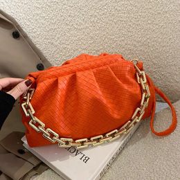 Bag YANIGELAN 2024 Day Clutch Chain Dumpling Clip Purse Outdoor Shopping Traveling Decoration Cloud Underarm Shoulder Sac A Main