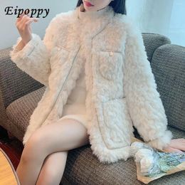 Women's Jackets Cashmere Short Coat For Women Winter Korean Style Loose Temperament Top