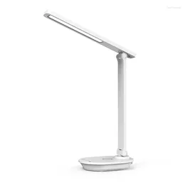 Table Lamps JFBL Desk Lamp LED With USB Charging Port 15W Wireless Charger Lights For Home Office Eye-Caring