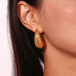 Stud Earrings Special Irregular Surface Peanut J Shape Trendy Women's 2024 Original And Funny Daily Waterproof Jewelry
