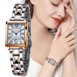 Wristwatches LIGE Brand Ladies Watch Waterproof Bracelet Watches For Women Rose Gold Clock Luxury Quartz Wrist Woman Gift