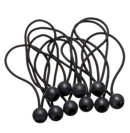 10pcs Tough Tent Fix Cords Black Ball Bungee Loop Strap Elastic Tarpaulin Canopy Holder Wire9434531