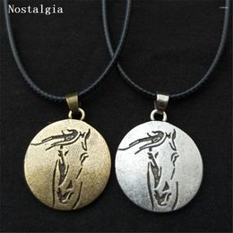 Pendant Necklaces Nostalgia Retro Abstract Horse Head Gift For Her Pet Amulet Talismanes Necklace Women Jewelery