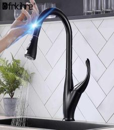 Touch Kitchen Faucets Crane For Sensor Kitchen 360 Rotatble Pull Out Sensor Faucets Smart Induction Touch Control Mixed Tap 2107247903129