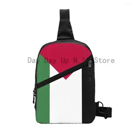 Backpack Fashion Palestine Flag Crossbody Sling Men Palestinian Patriotic Shoulder Chest Bags For Camping Biking