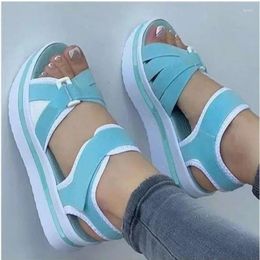 Casual Shoes 2024Women's Summer Fashion Round Toe Anti-Slip Thick Sole Sandals Daily Comfortable Outdoor Walking Large Size Women's