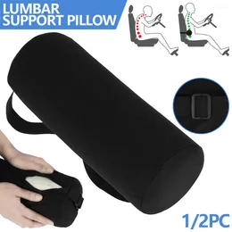 Pillow Lumbar Support Roll Memory Foam Back Round Cervical With Removable Washable Cover Ergonomic Lower