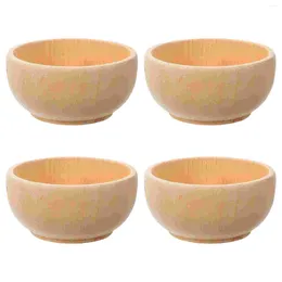 Dinnerware Sets DIY Wooden Playthings Bowl Kids And Crafts Toy For Microlandscape Decor