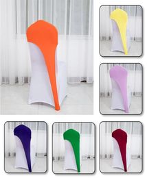 Chair Covers Solid Colour Lycra Caps Universal For Wedding Decoration Stretch Spandex Party Cover Fit All Chairs Whole6506153