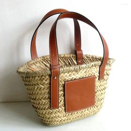 Shoulder Bags 2024 Brand Design Straw Weave Handbags Leisure Bohemia Style The Large Capacity Casual Tote Women