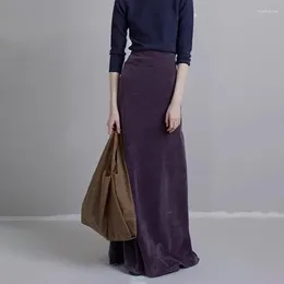 Skirts Ladies Mulberry Silk A-line Skirt C0R E 2024 Spring And Autumn Loose Commuter Half Long Gothic Y2k Women