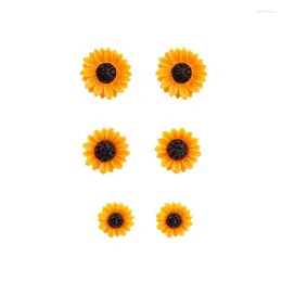 Stud Earrings Daisy Resin Sunflower For Women