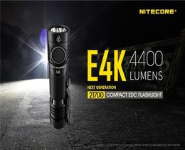 NITECORE E4K 4400 Lumens Compact Flashlight LED Torch with 5000mAh Rechargeable Battery for Outdoor Camping Searching1324371