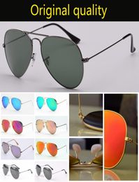 sunglasses original aviation design UV400 G15 glass men women sunglasses des lunettes de soleil leather cases accessories b7390499