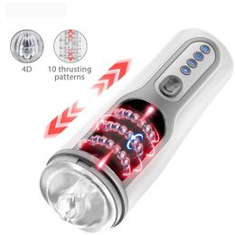 Other Health Beauty Items Automatic Male Masturbator 4D Realistic Vagina Pocket Pussy Masturbation Telematic Rotation for Men Adult 18+ Q240430