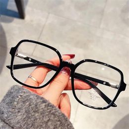 Sunglasses PC Anti-UV Blue Rays Glasses Retro Vision Care Big Frame Myopia Ultra-light Eyeglasses Women Men