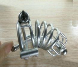 Sex Toys For Man Bdsm Products Devices titanium Steel Catheters & Sounds Cage Penis Ring locked Prevent Masturbation5052063