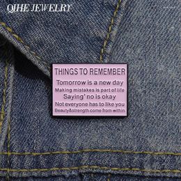Brooches Beauty & Strength Come From Within Enamel Pin Classic Famous Quotes Tomorrow Is A Day Lapel Badge Jewelry Gift