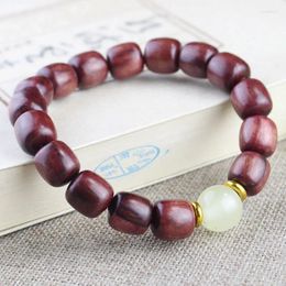 Strand Purple Pear Bracelet Barrel Beads12MMMen's And Women's Wooden Cultural Artefact Beads Single Circle Indonesia Rosewood Like Hain