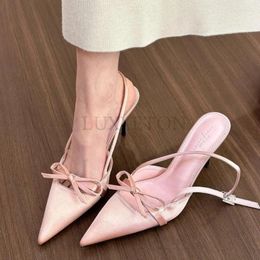 Dress Shoes Women High Heel Sandals 2024 Summer Pointed Fashion Elegant Single Legged Sexy Party