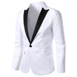 Men's Suits Comfy Fashion Mens Tops Coat Casual Collared Formal Jacket Long Sleeve Polyester Regular Slim Fit