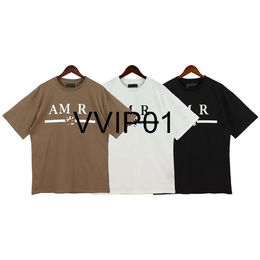 AM 2023 early spring new mens wear series American fashion brand loose casual style personalized print lovers T-shirt